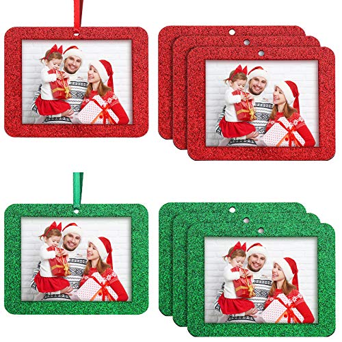 Sparkling Christmas Photo Ornament Frames