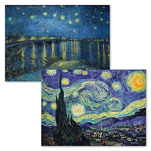 The Starry Night & Starry Night Over The Rhone - Fine Art Poster Prints