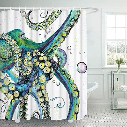 Colorful Fashion Octopus Shower Curtain