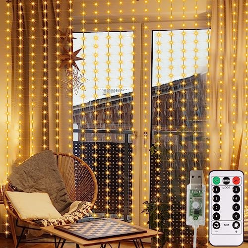 USB Plug Fairy Curtain Lights with Remote Timer