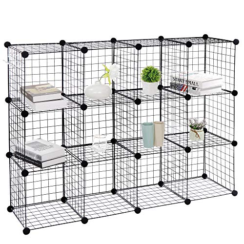 ZENY 12-Cube Metal Wire Storage Shelves