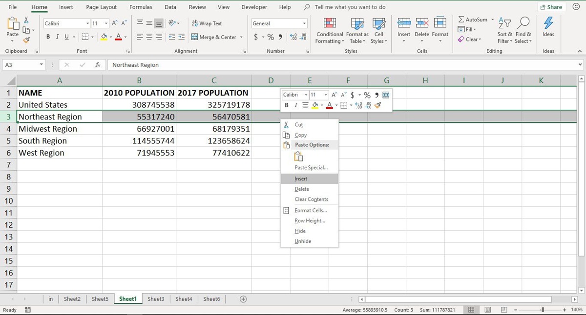 Add And Delete Rows And Columns In Excel