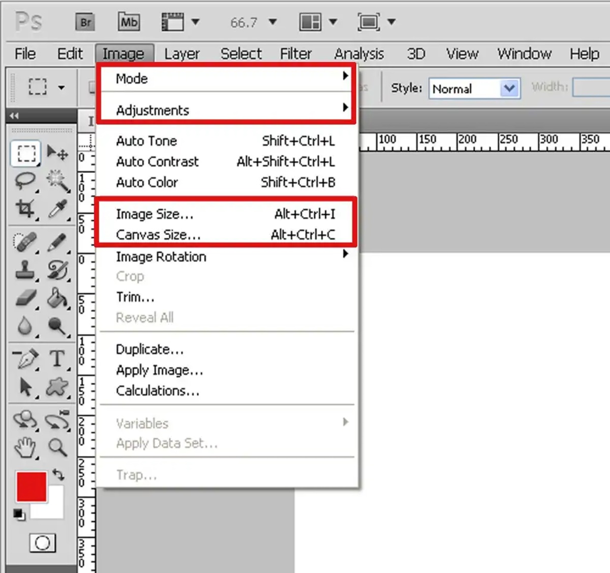 Adobe Photoshop Basics: Menu Bar