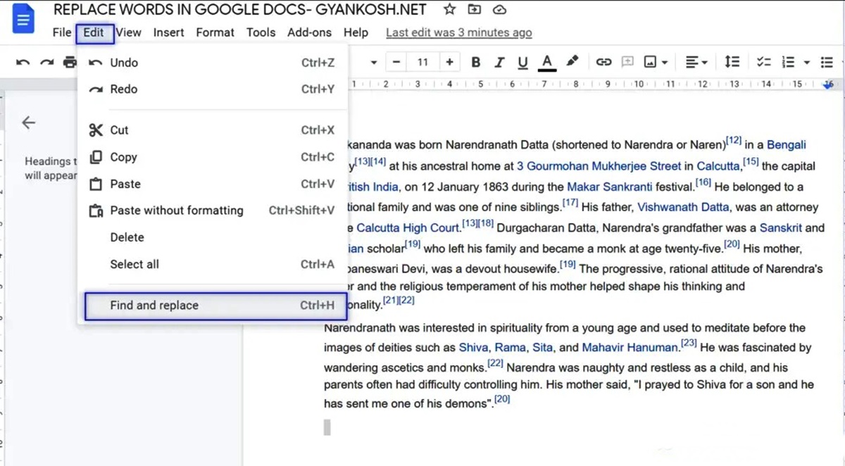 Can You Find And Replace Words In Google Docs?