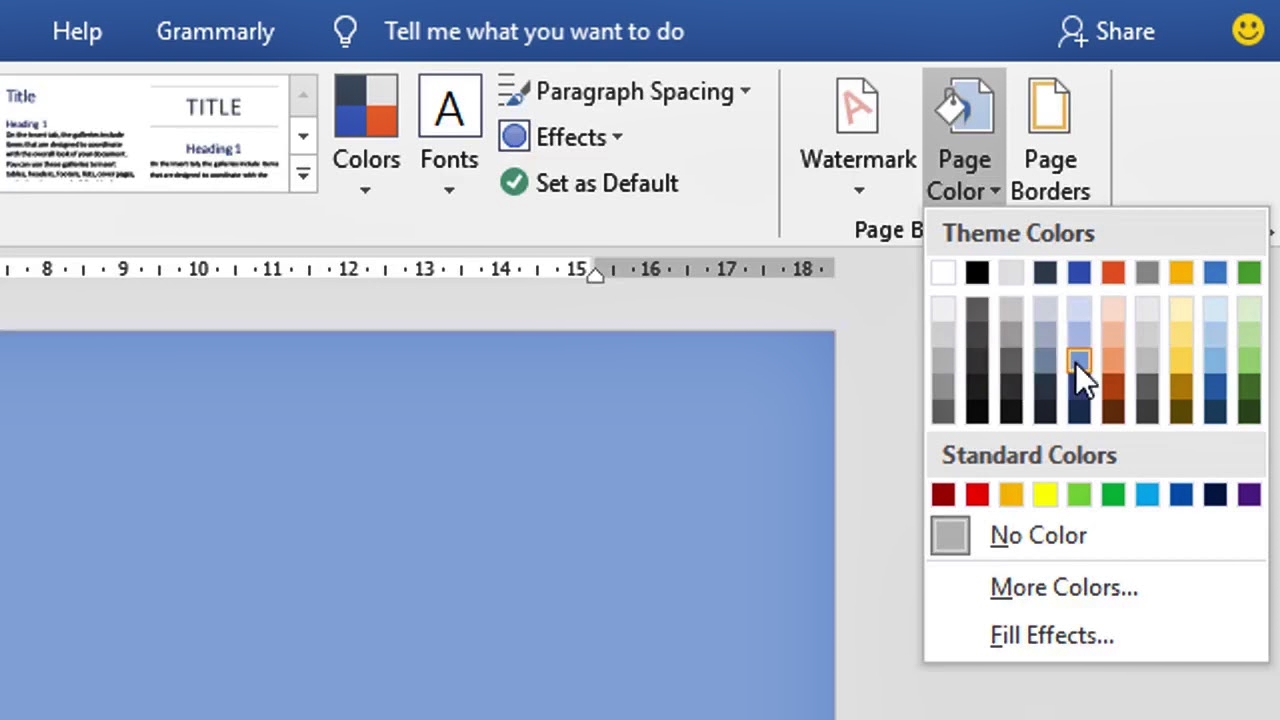 Change The Display Color In Word