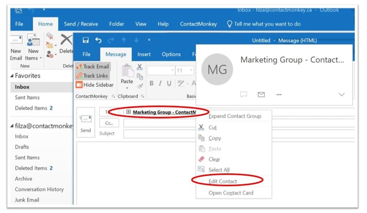 Emailing To A Distribution List In Outlook