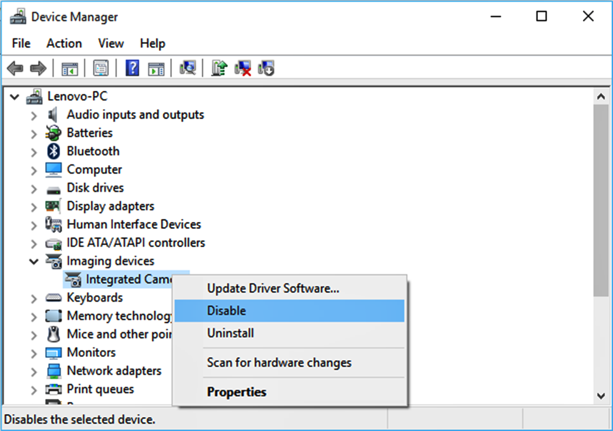 How Do I Disable A Device In Device Manager In Windows?