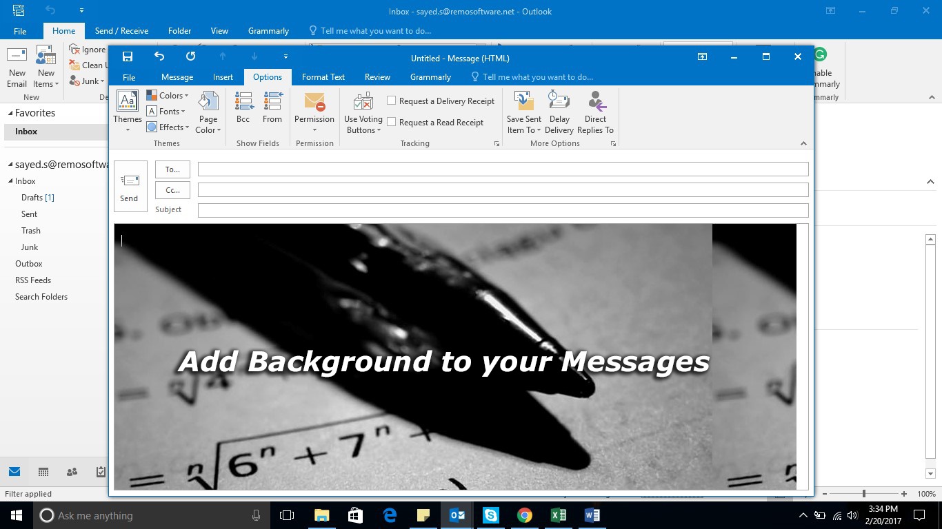 How To Add A Background Image To A Message In Outlook