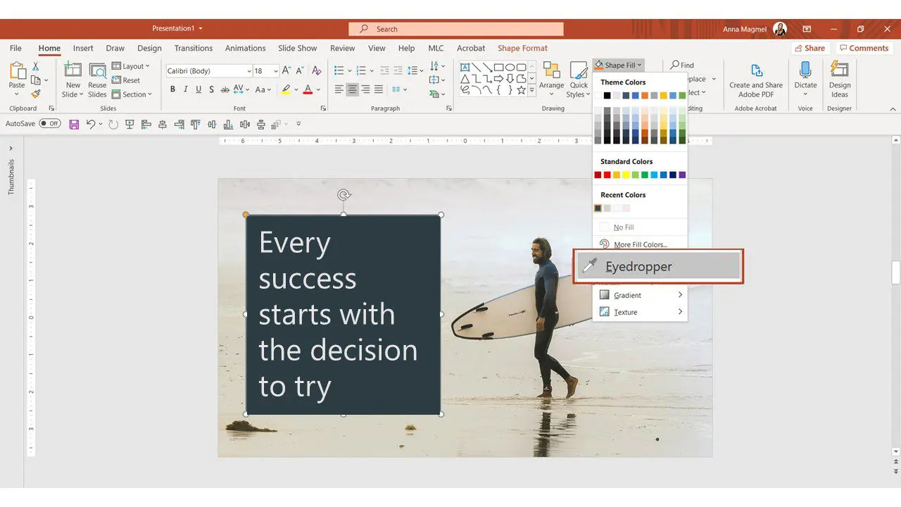 How To Add A Picture Inside The Text On A PowerPoint Slide