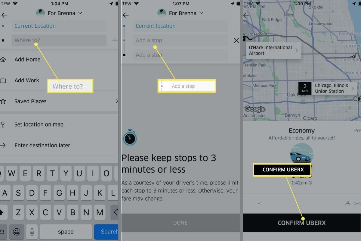 How To Add Multiple Stops On Uber
