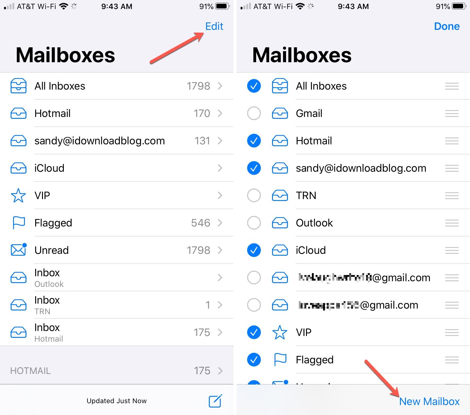 How To Add Or Remove Additional Smart Inbox Folders In IOS Mail