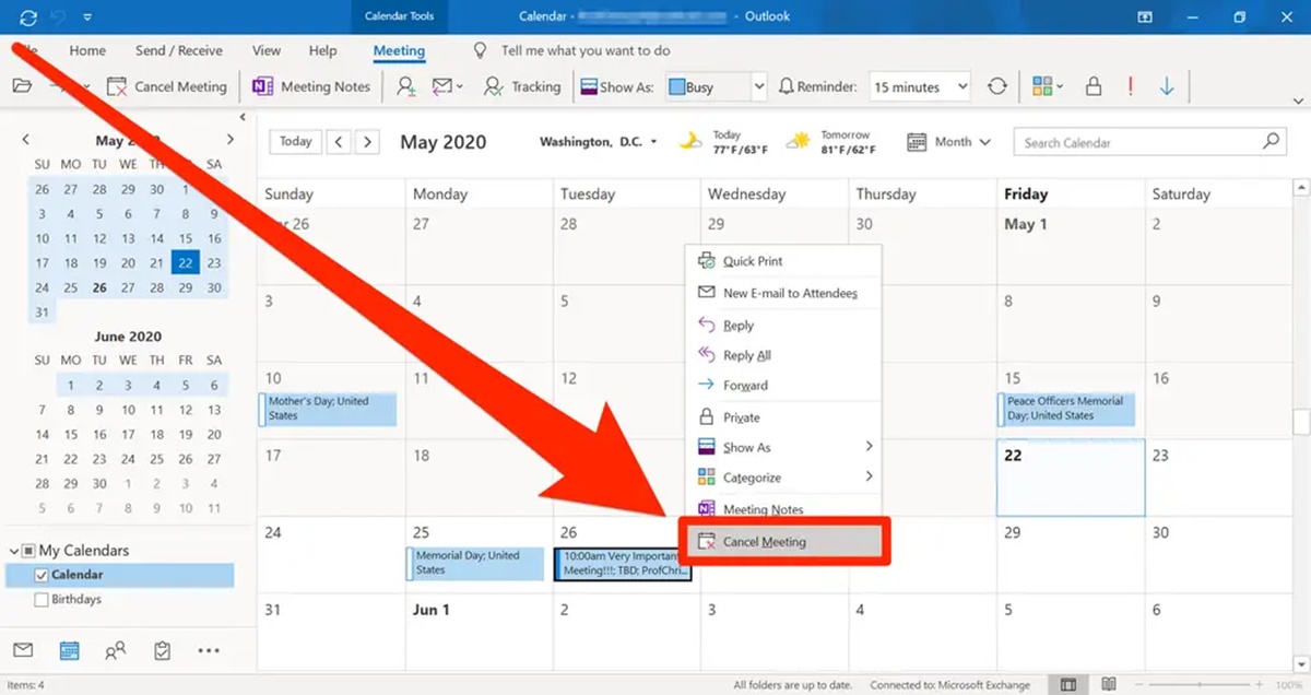 How To Cancel A Meeting In Outlook