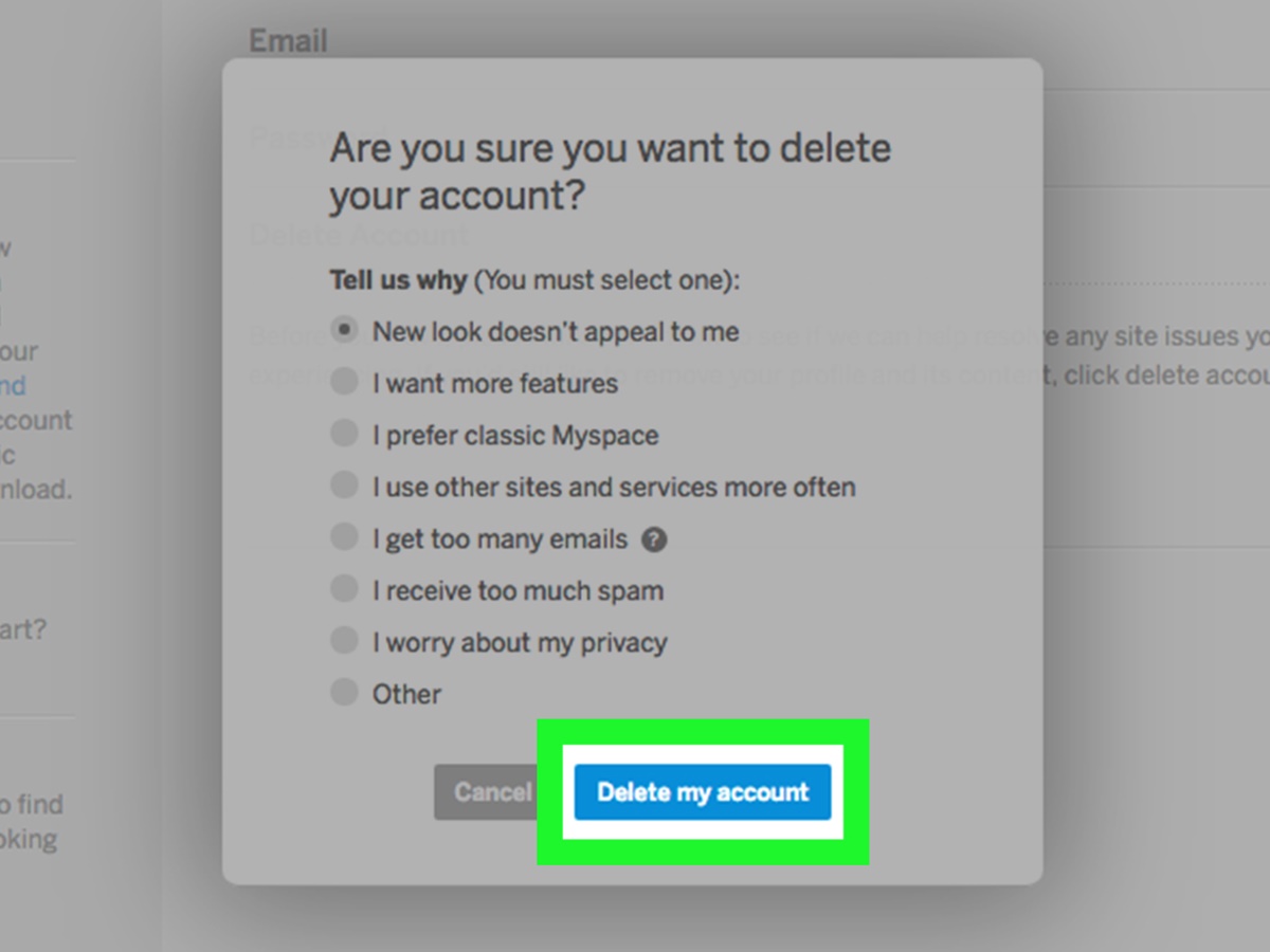How To Cancel Your MySpace Account Quickly