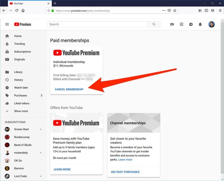 How To Cancel YouTube Premium