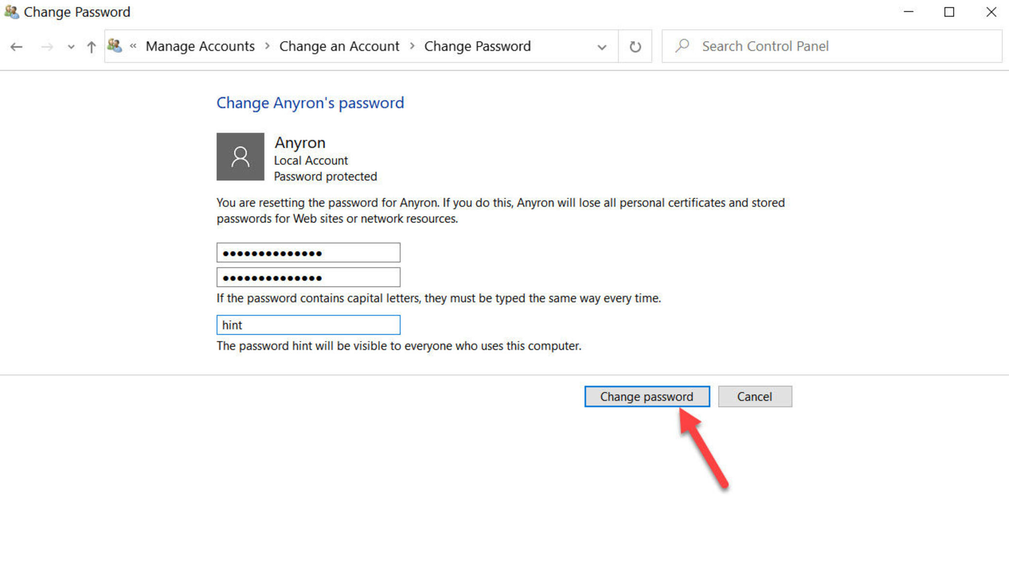 How To Change Another User’s Password In Windows