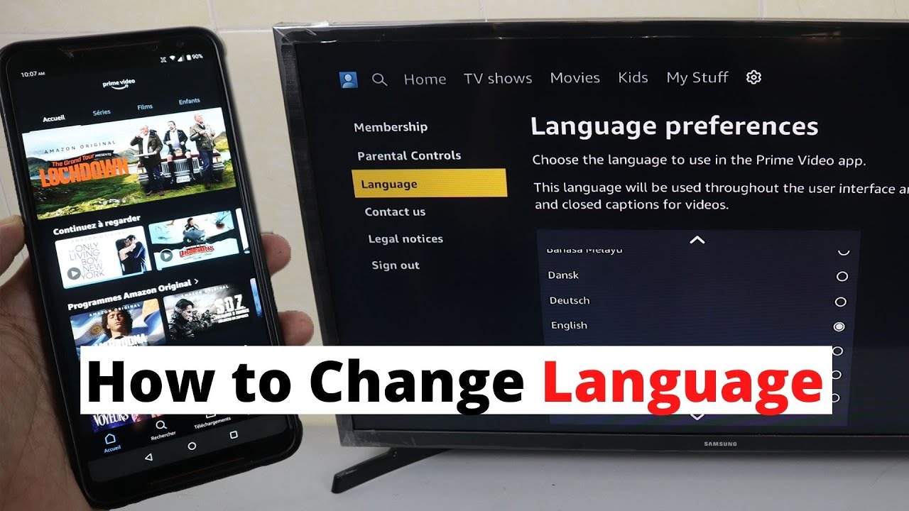 How To Change Language On Amazon Prime Video