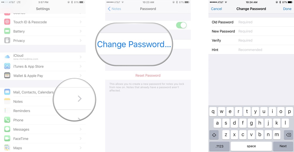 How To Change The Notes Password On An iPhone