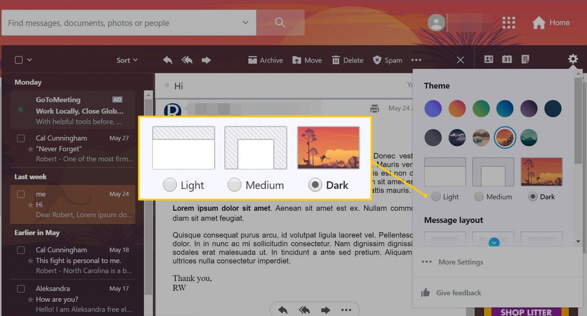 How To Change The Yahoo Mail Interface Color