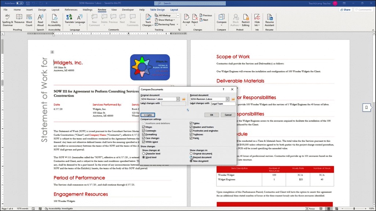 how-to-compare-word-documents