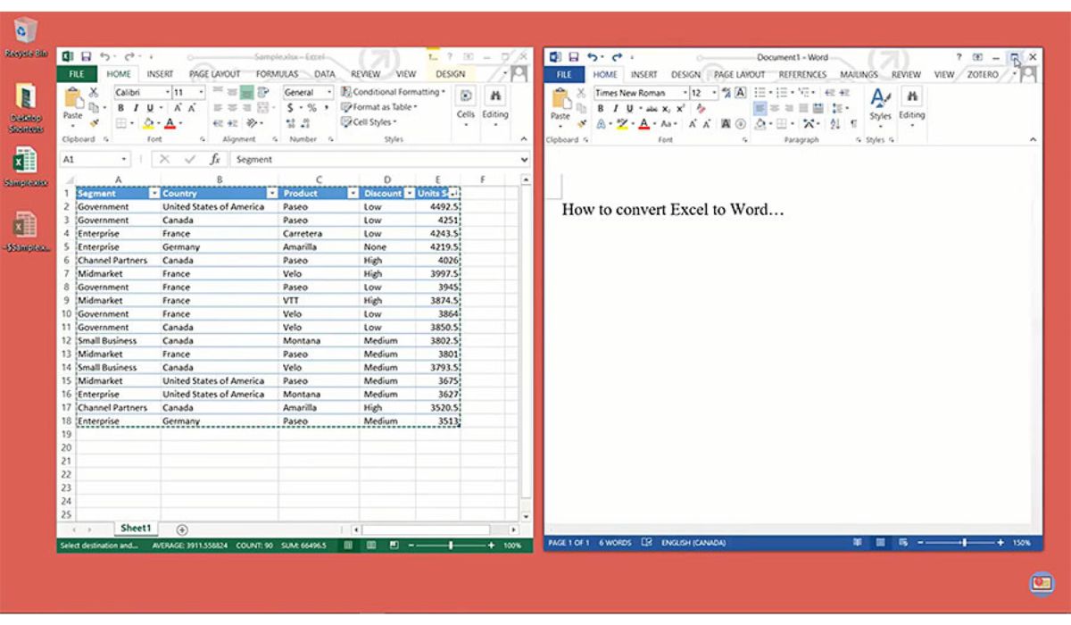How To Convert Excel To Word