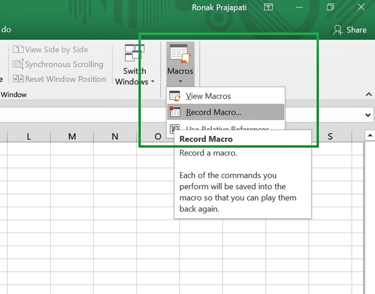 How To Create A Macro In Excel