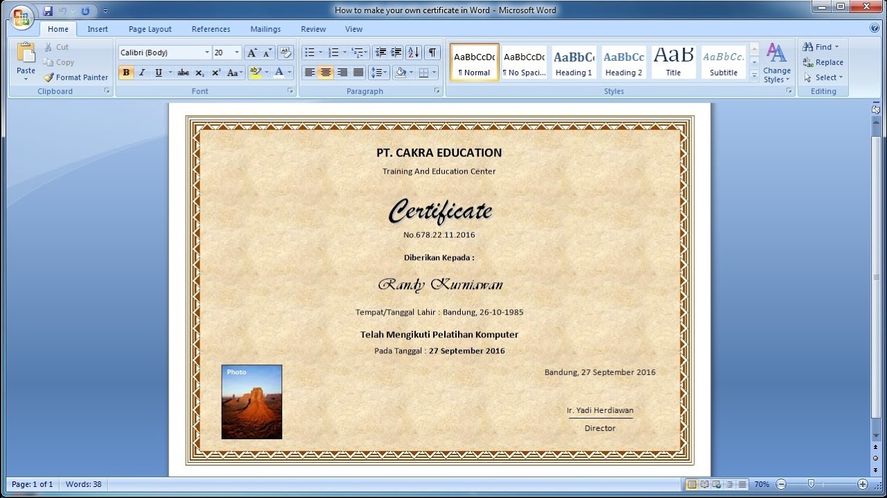 How To Create Your Own Certificates With Word Templates