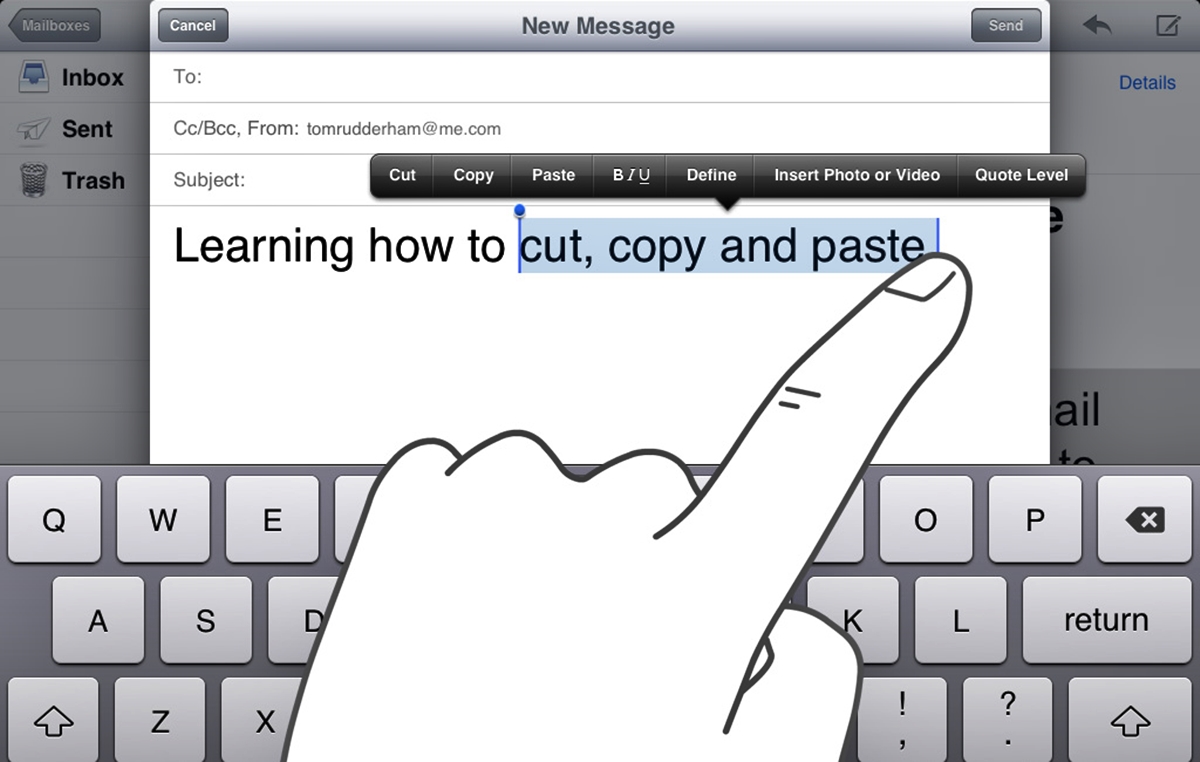 How To Cut, Copy, And Paste Text On The IPad