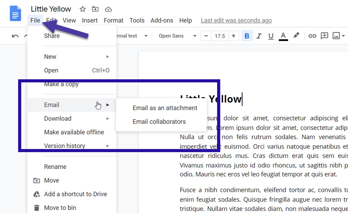 How To Email A Google Doc