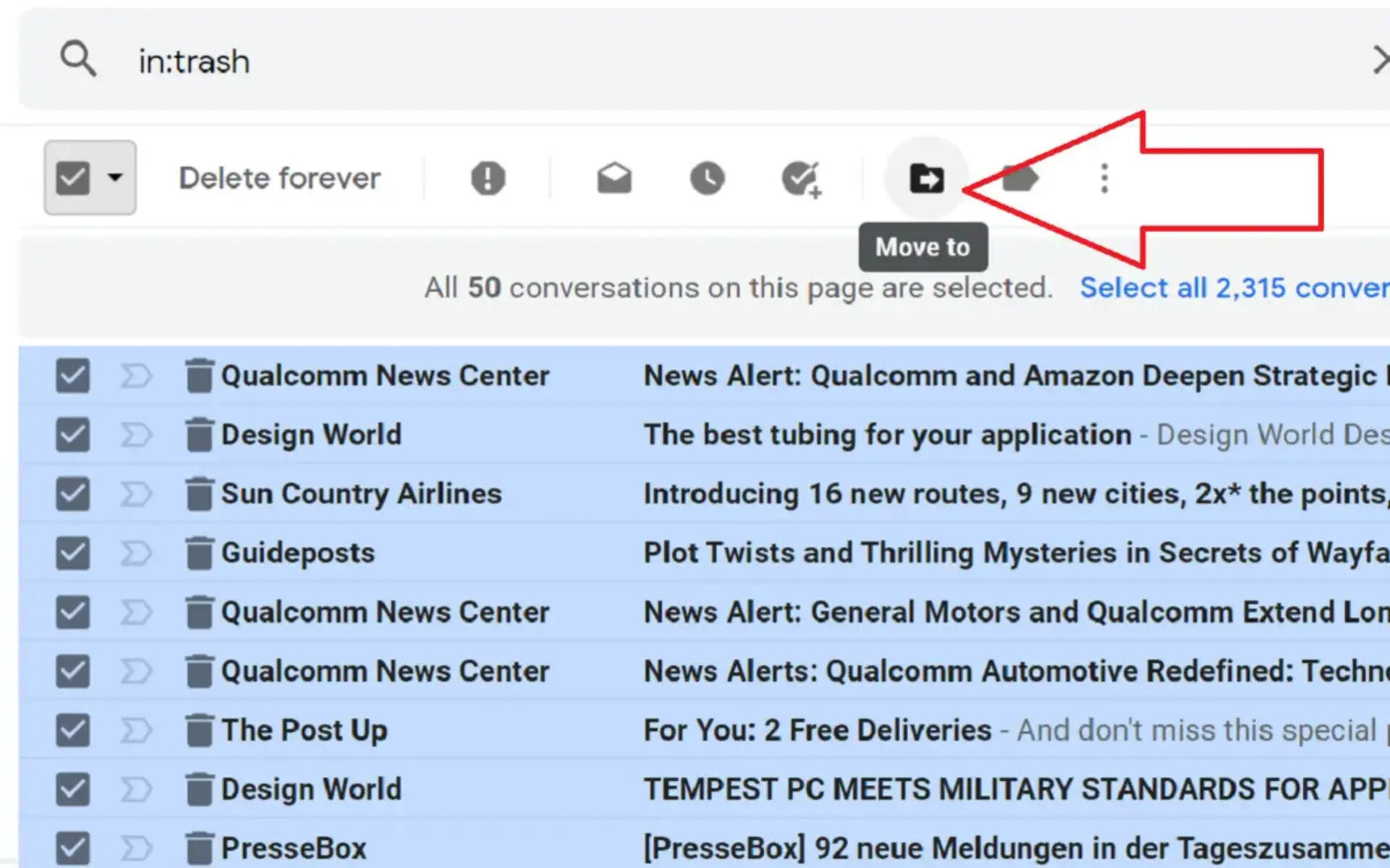 How To Empty Your Gmail Inbox Quickly