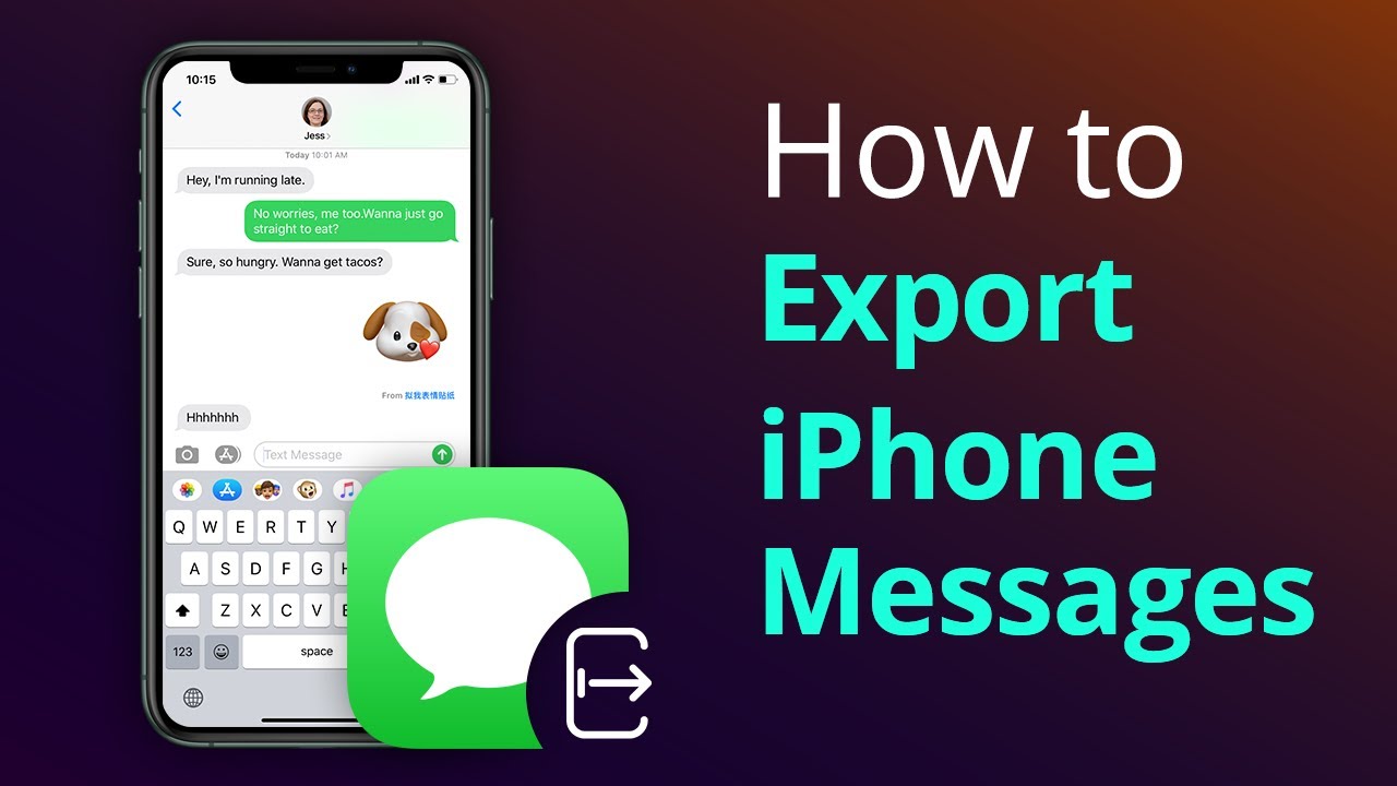 How To Export Text Messages From iPhone