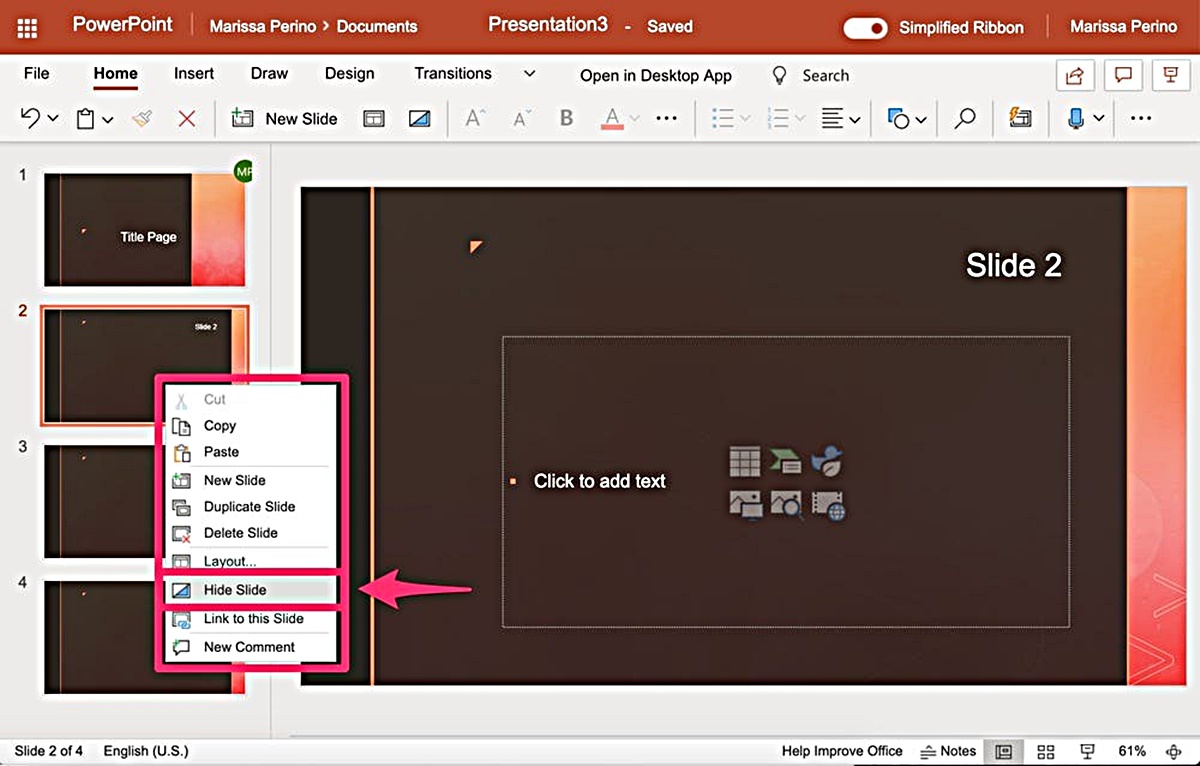 How To Hide And Unhide A Slide In PowerPoint