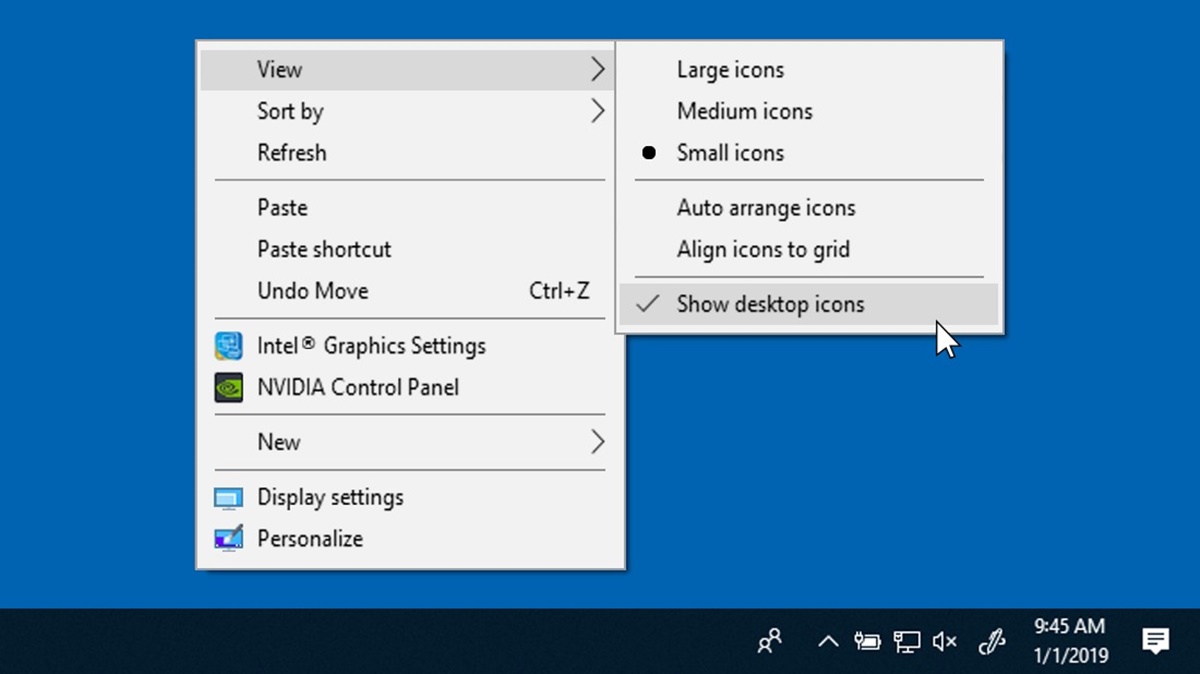 How To Hide Desktop Icons In Windows