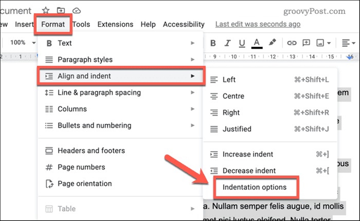 How To Indent On Google Docs
