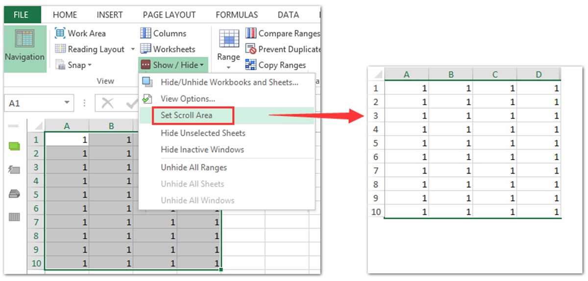 How To Limit Rows And Columns In An Excel Worksheet
