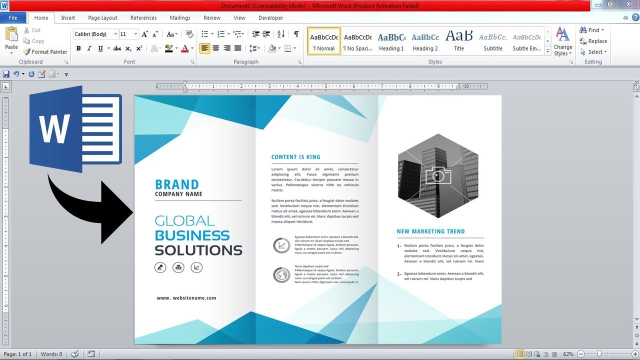 How To Make A Brochure In Microsoft Word