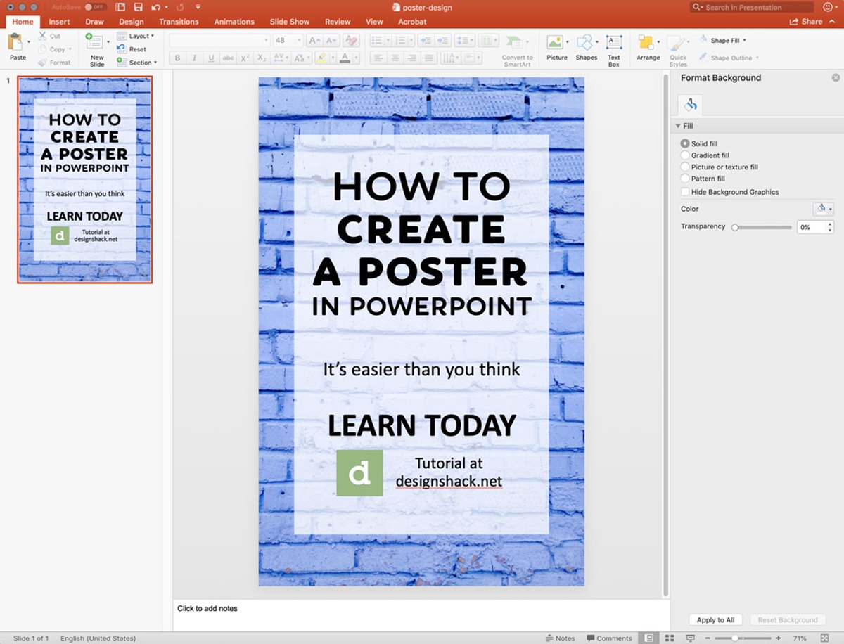 How To Make A Poster In PowerPoint