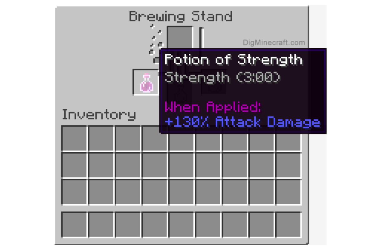 strength potion minecraft