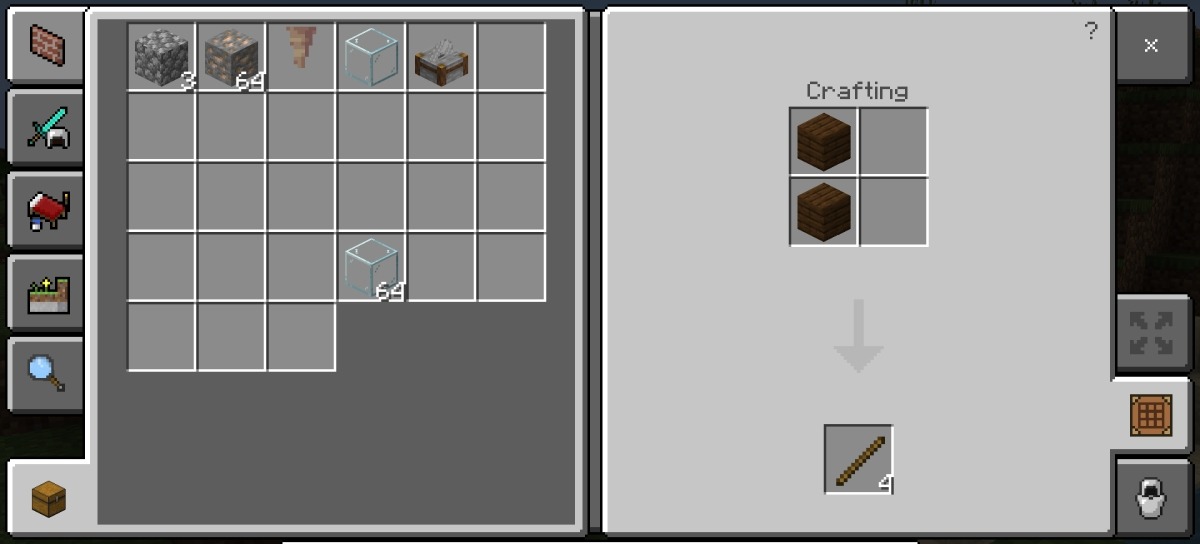 how-to-make-sticks-in-minecraft