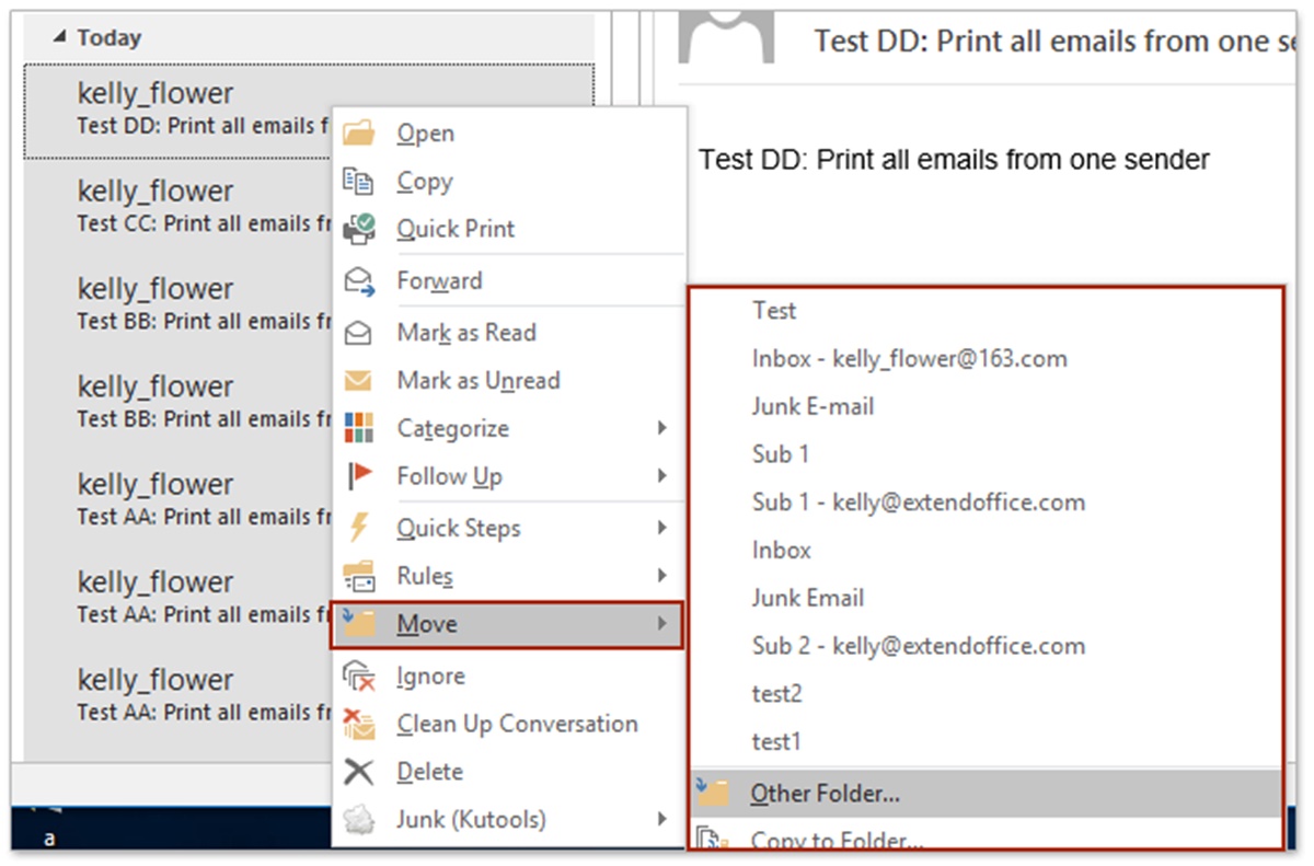 How To Move Emails To Folders With One Click In Outlook