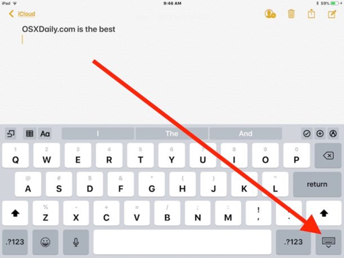 How To Move The Keyboard On iPad