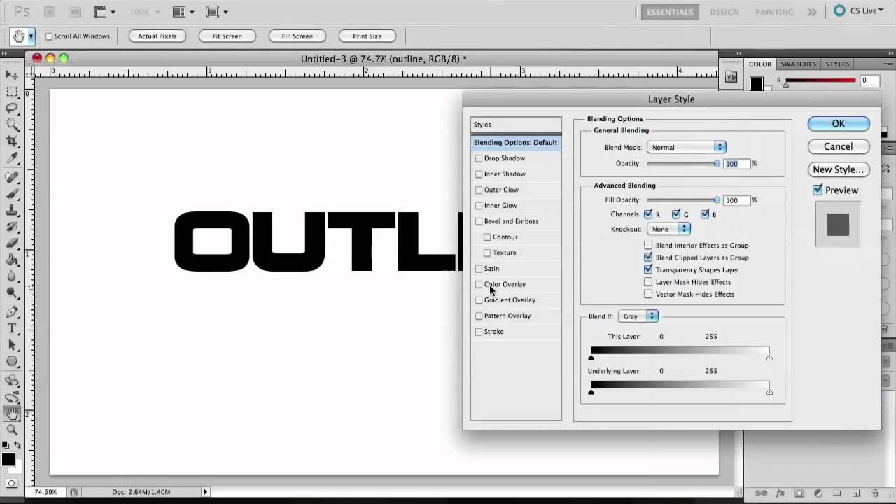 How To Outline Text In Photoshop