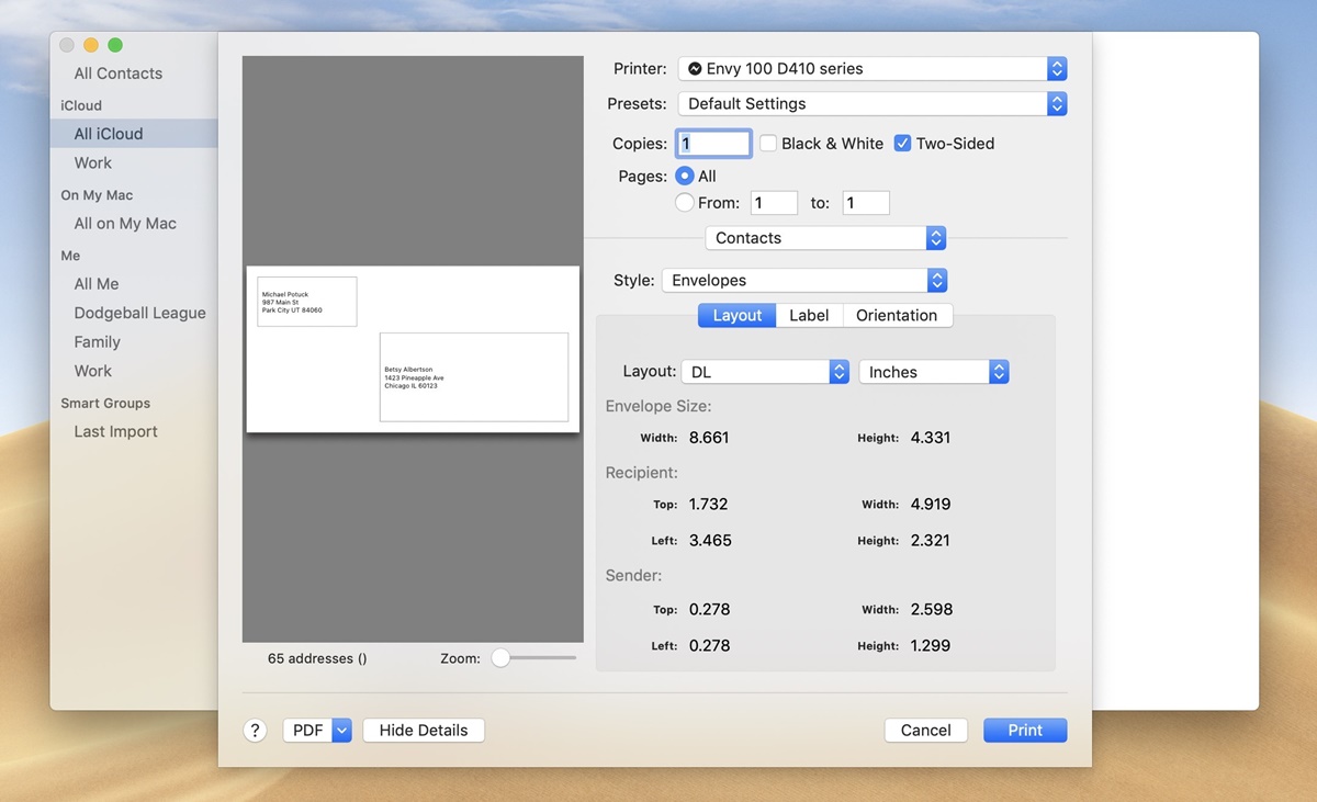 How To Print Envelopes On A Mac