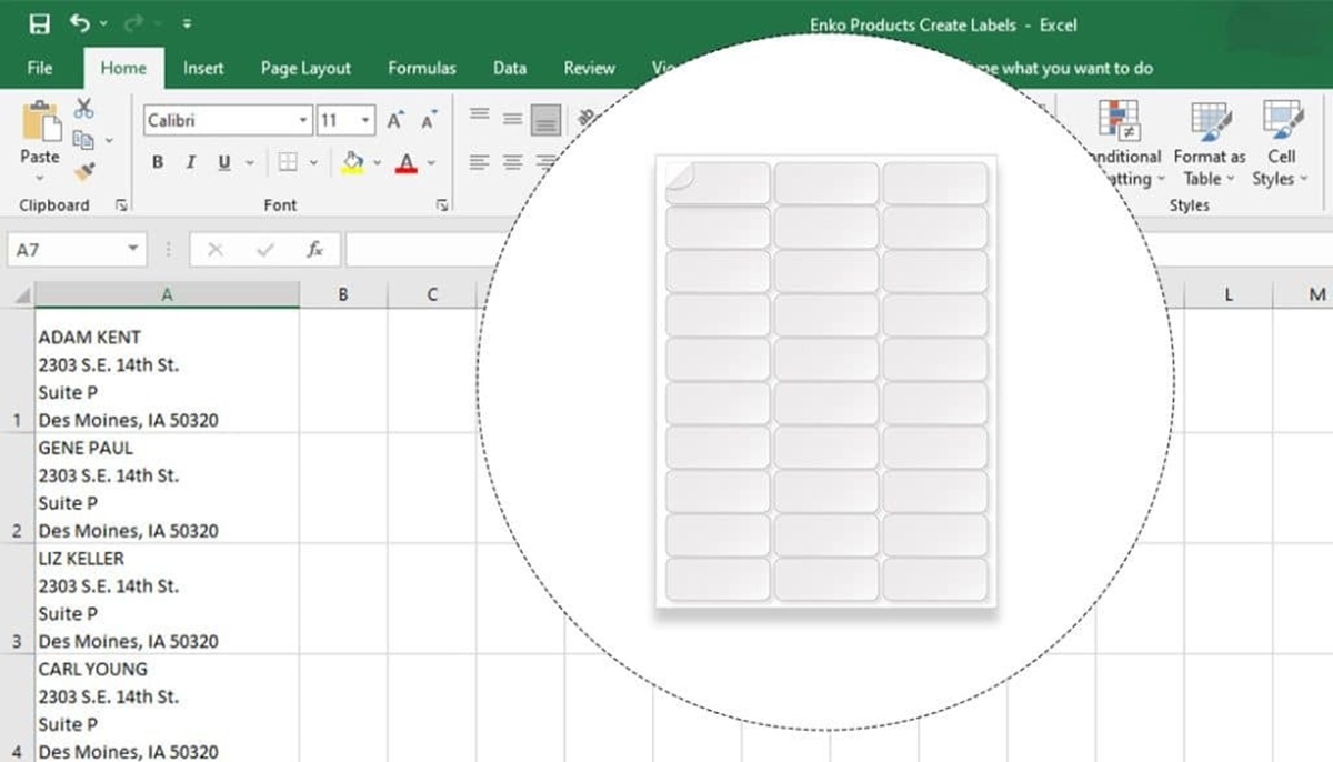 How To Print Labels From Excel