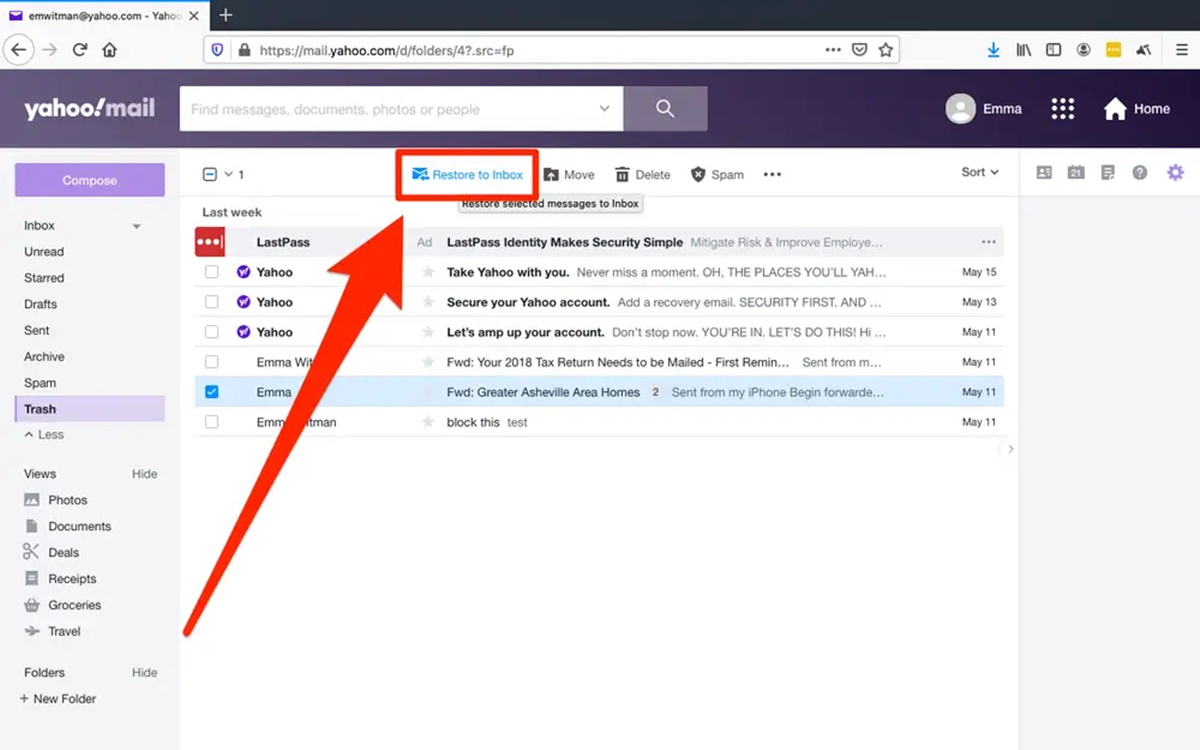 How To Recover Deleted Emails In Yahoo Mail