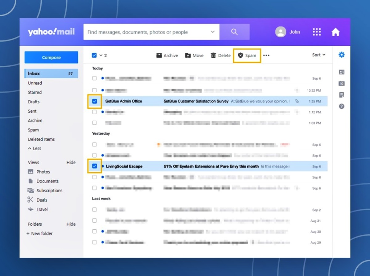 How To Report A Message As Spam In Yahoo Mail