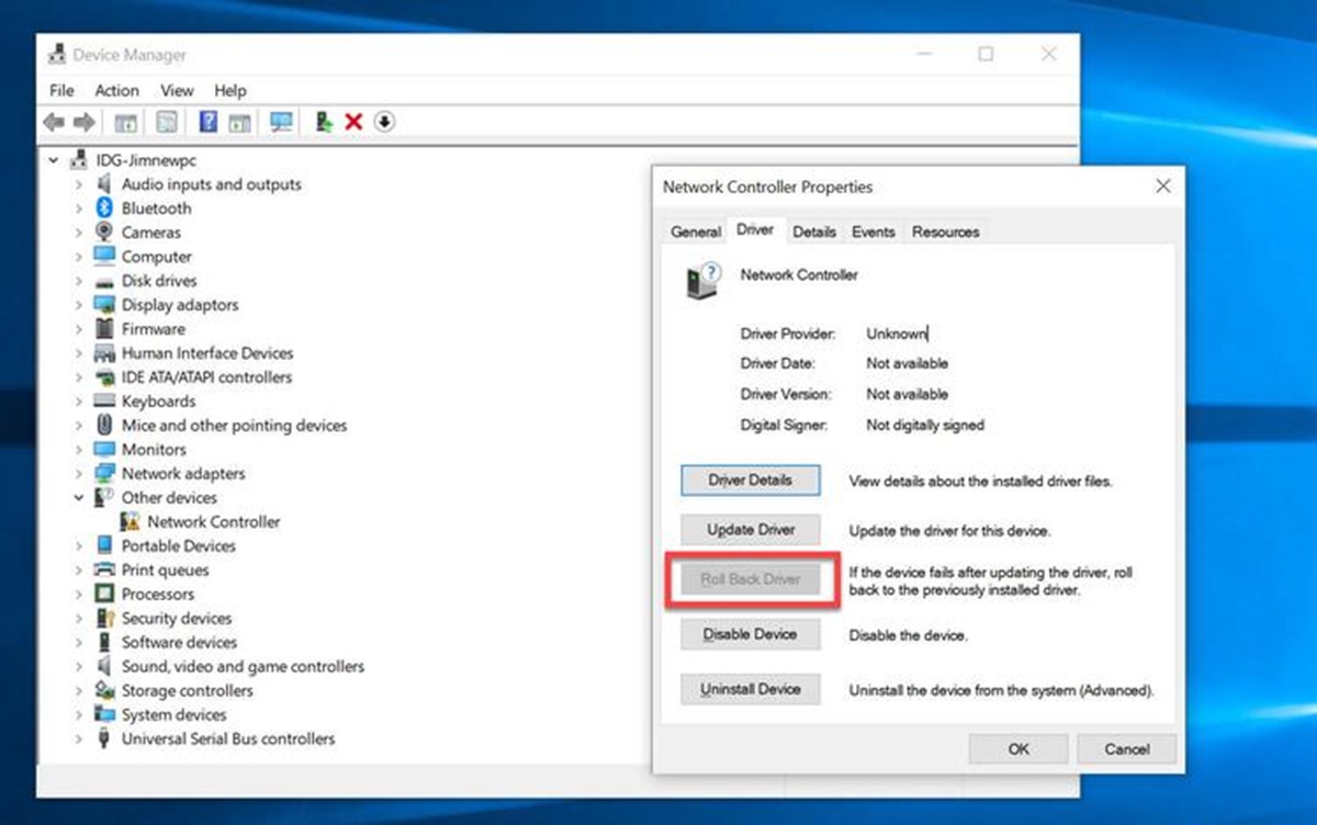 How To Roll Back A Driver In Windows