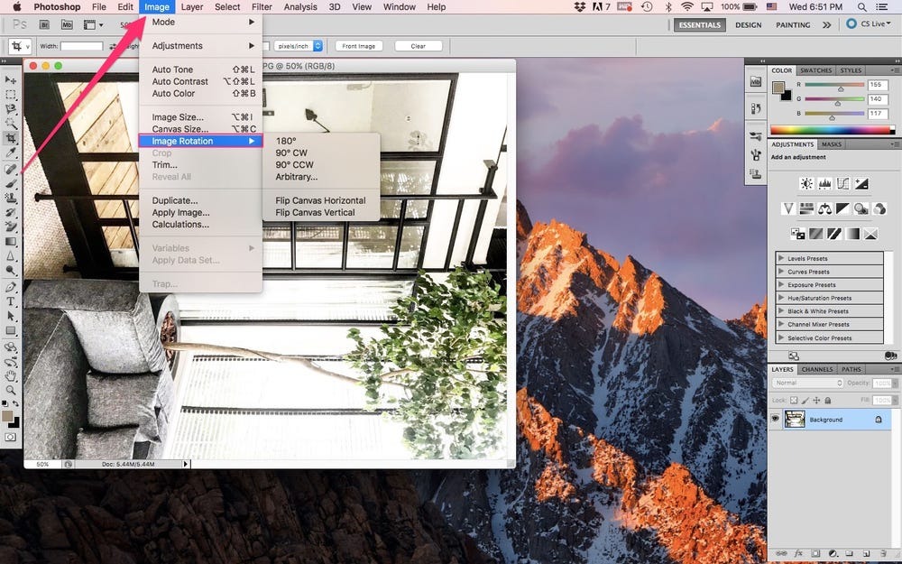 How To Rotate An Image In Photoshop