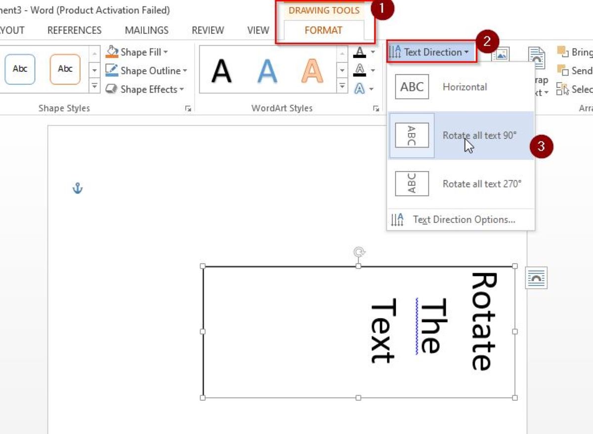 How To Rotate Text In Word