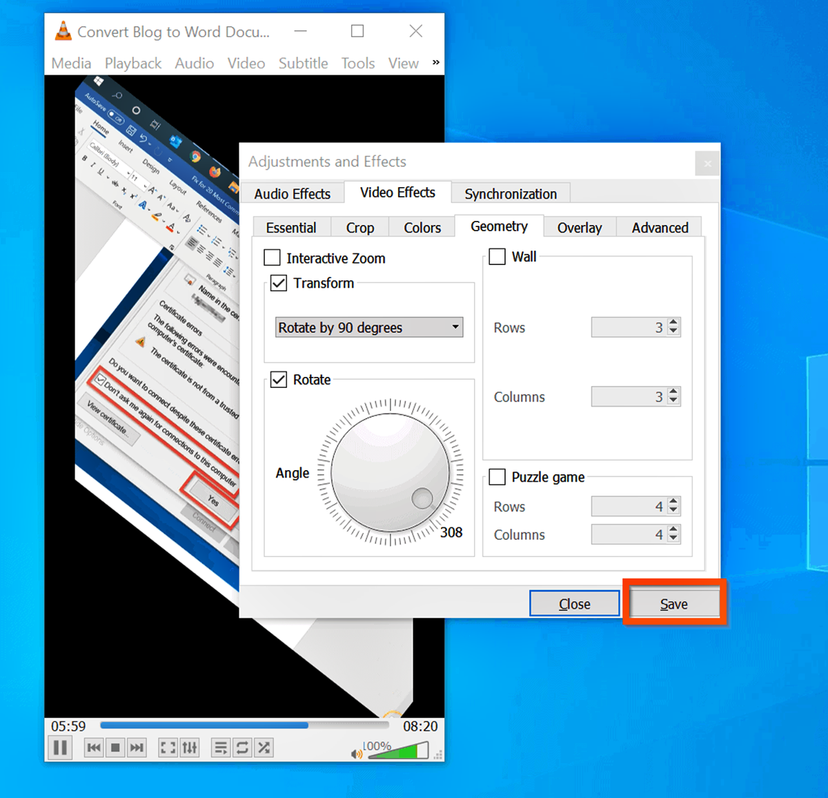 How To Rotate Videos In Windows Media Player
