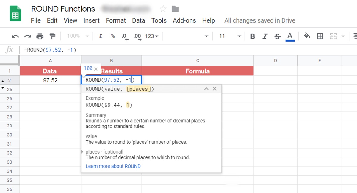 How To Round Numbers Up In Google Spreadsheets